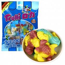 【京东超市】口力(Trolli) 水果味 海洋动物弹力软糖 100g *3件
