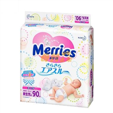 Merries 妙而舒 纸尿裤初生号 NB90