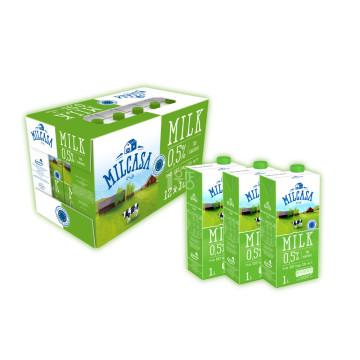 限地区,美莎脱脂牛奶 1LX12 波兰进口 *2件+凑单品