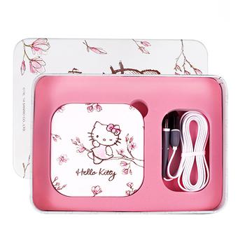 正版Hello Kitty LED灯移动电源＋KT化妆镜礼盒 4000毫安