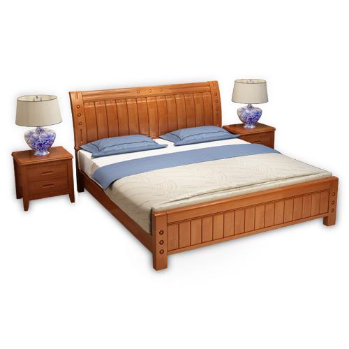 健舒宝 现代中式实木床双人床 1.8米