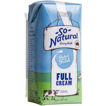 So Natural 澳伯顿 全脂UHT牛奶1箱 200ml*24盒 *5件