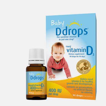 Baby Ddrops 天然婴儿维生素D3 90滴 *3件