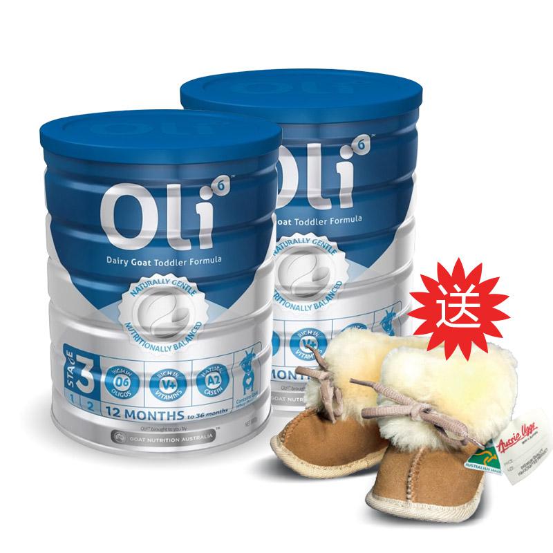 Oli6 婴幼儿配方羊奶粉 3段 800g*2罐 +UGG婴儿童靴