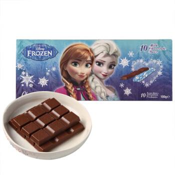 希腊进口 乔克蒂姆 冰雪牛奶排块巧克力 100g/盒（10g*10条）经典卡通包装 儿童巧克力 儿童食品 *7件