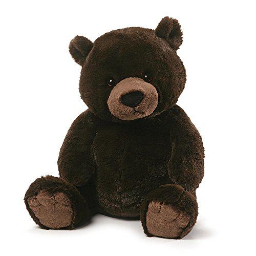 GUND Auburn 可爱棕色小熊毛绒玩具 -长17英寸(43cm)（亚马逊进口直采，美国品牌）