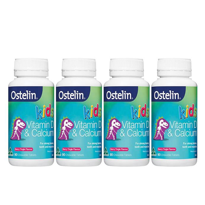 Ostelin 儿童钙+维生素D咀嚼片 90粒*4瓶