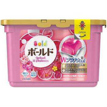 【京东超市】 京东海外直采 日本进口 宝洁洗衣机用洗衣凝珠（玫瑰香型） 352克（18颗） *2件