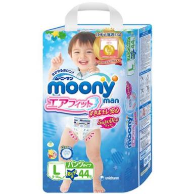 moony 尤妮佳 男婴用拉拉裤 L44片
