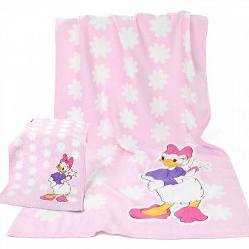 Disney迪士尼 米妮米奇粉嫩冰激凌浴巾+毛巾套装