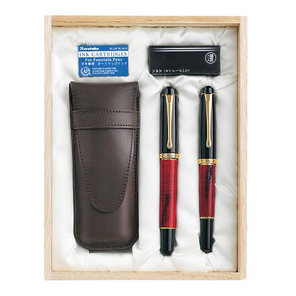 Kuretake 吴竹 梦银河系列 DAL140-2 鹿角钢笔+万年毛笔礼盒套装