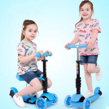 英奇 三合一儿童滑板车小孩可坐踏板车