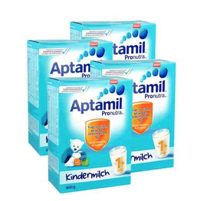 Aptamil 爱他美 婴幼儿成长配方奶粉 1+段 600g*4盒