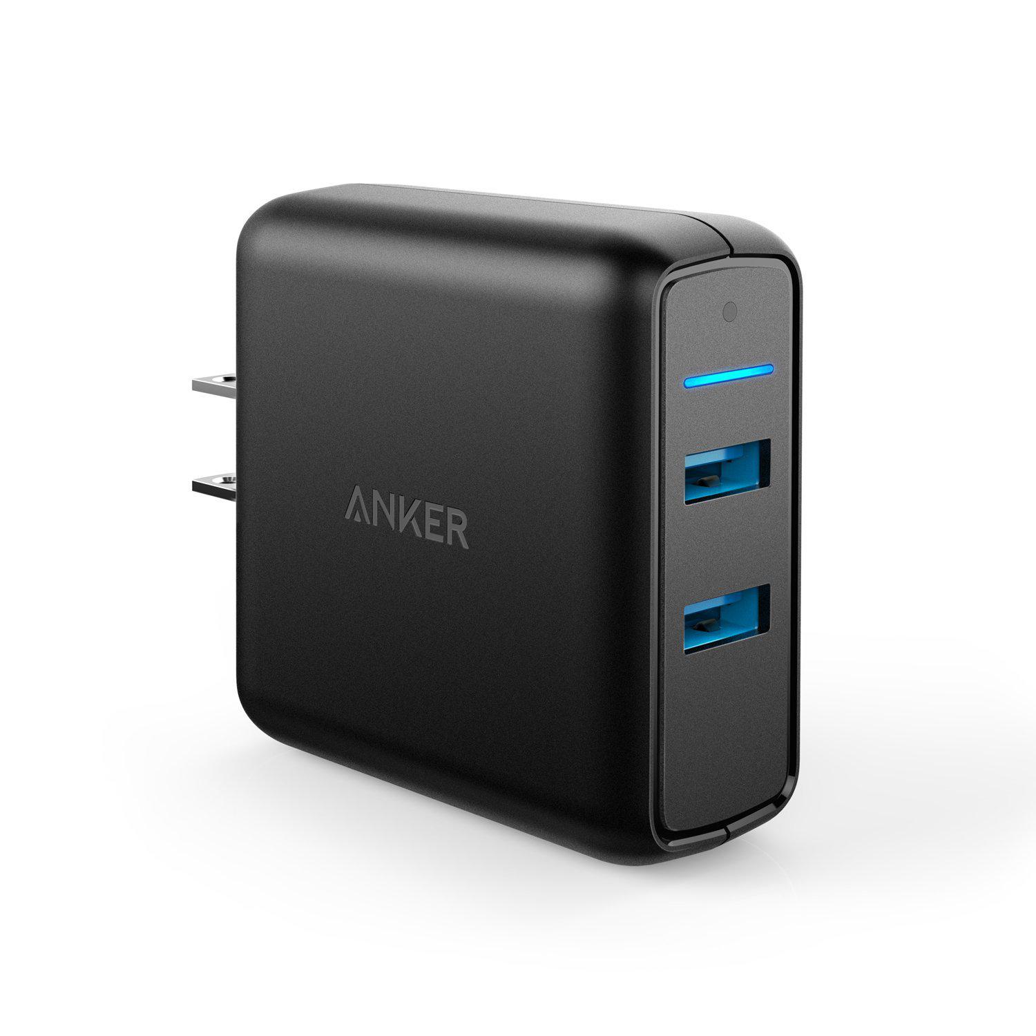 ANKER  PowerPort Speed 2 39W USB3.0 2口双口充电器插头