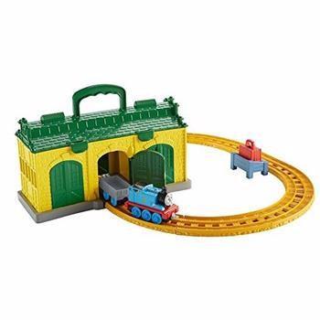 Thomas & Friends托马斯和朋友 小火车轨道玩具 提茅斯机房车库套装