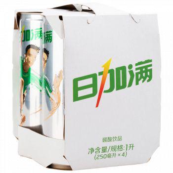 【京东超市】日加满 维生素碳酸饮料 250ml*4罐（含维生素）