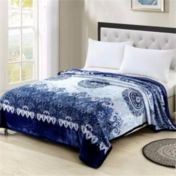 意尔嫚 毛毯加厚法兰绒毯子床单夏季盖毯午睡空调毯毛巾被 150cm*200cm青色瑰丽