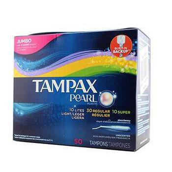 Tampax丹碧丝珍珠塑胶内置式长导管卫生棉条 混合50支