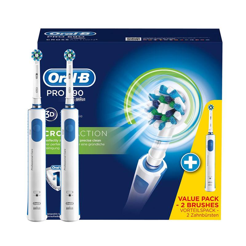 Oral-B 欧乐-B Pro 690 充电式电动牙刷 2只装