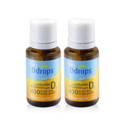 Ddrops 维生素D3 宝宝补钙滴剂 90滴 2.5ml*2瓶