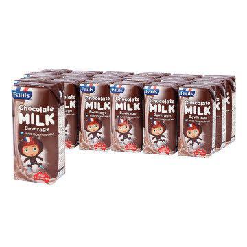Pauls 保利 巧克力味牛奶饮品  200mL*24盒/箱 *2件