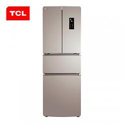 TCL冰箱 BCD-318WEZ50 318升 法式多门冰箱 风冷无霜 电脑控温 四门电冰箱 中门软冷冻（流光金）