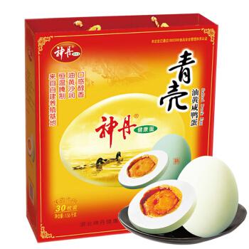 神丹 青壳油黄咸鸭蛋 30枚*52g 1.56Kg/盒