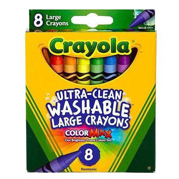 Crayola绘儿乐 8色可水洗大蜡笔