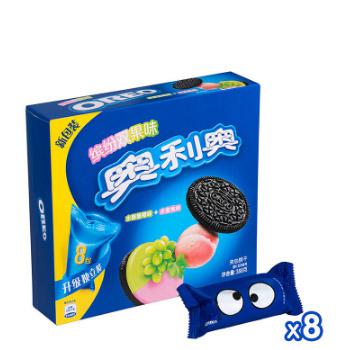 奥利奥 夹心饼干缤纷双果味水晶葡萄味+水蜜桃味388g/盒