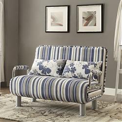 雅客集 FB-15025 爱丝特条纹绒布沙发折叠床