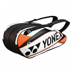 尤尼克斯YONEX羽毛球包6支装双肩拍包BAG9526 白/橙色