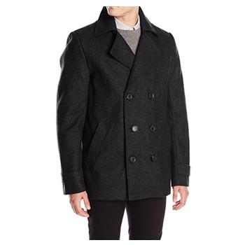 Calvin Klein Pea Coat 男士双排扣大衣