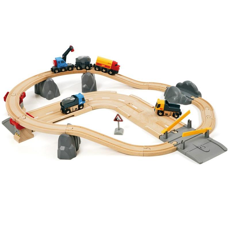 BRIO 石矿场轨道套装 木制轨道小火车玩具 BR33210