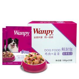 Wanpy 顽皮 宠物 鸡肉+蔬菜鲜封包 100g*12包