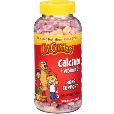 Lil Critters 小熊糖  钙+维生素D3 儿童复合维生素营养软糖 200粒