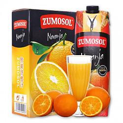 赞美诗（ZUMOSOL）橙汁1L*2礼盒装NFC纯果汁饮料 西班牙原装进口橙汁饮料