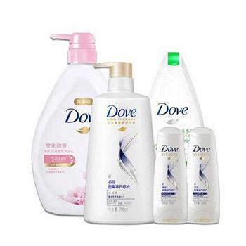 Dove多芬 洗发沐浴套装 密集修护洗发水(700ml+195ml*2)+沐浴乳（730g+190g）