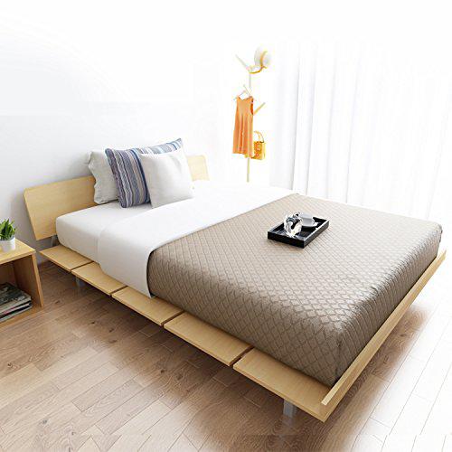 择木宜居 简约现代板式床+床垫 1.2*2m