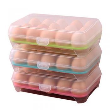 创意便携塑料双层鸡蛋收纳盒鸡蛋盒15格