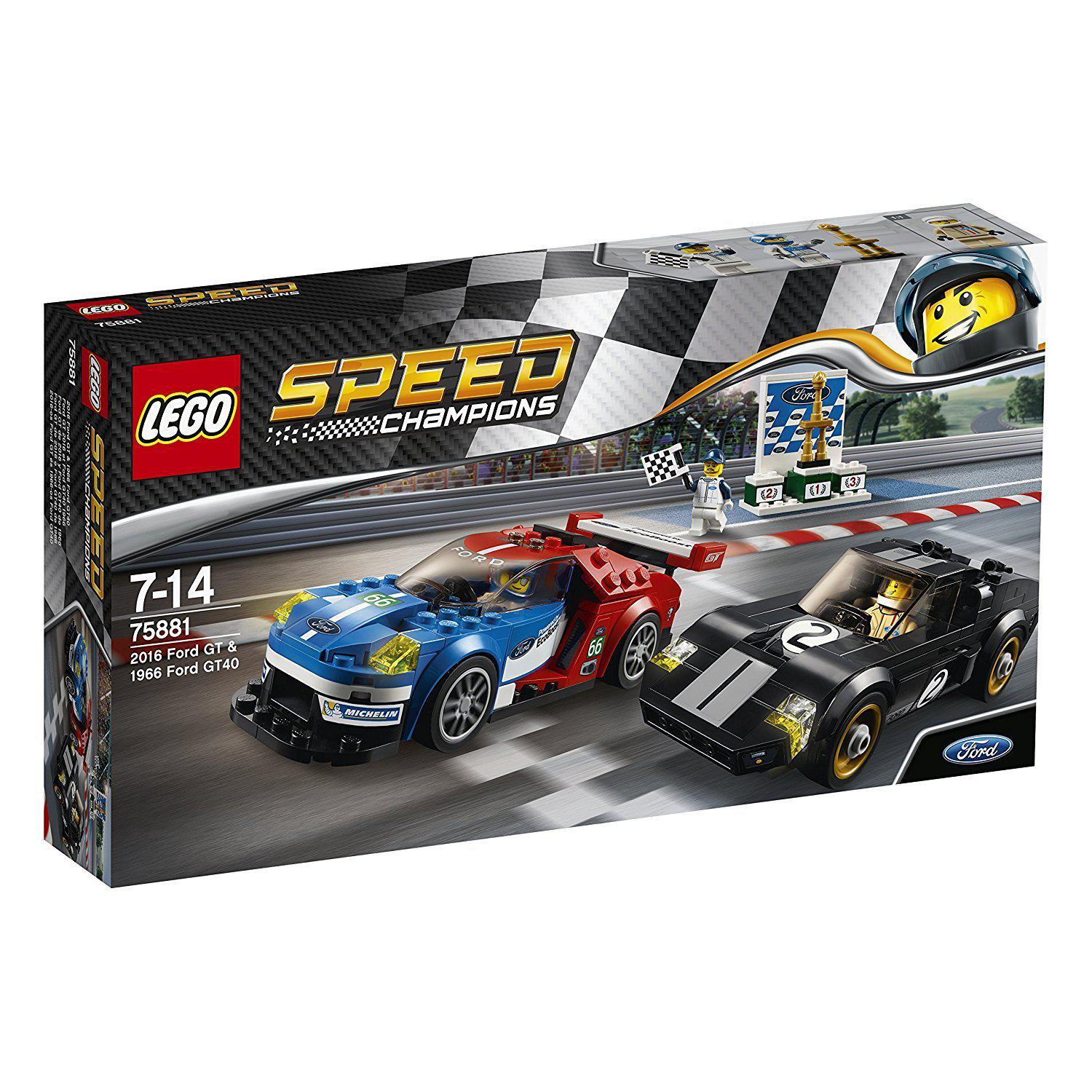 LEGO 乐高 超级赛车系列 75881 2016福GT与1966福特GT40