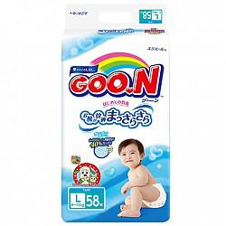 日本大王(GOO.N) 维E系列 婴儿纸尿裤 小增量 大号L58片(9-14kg) 原装进口