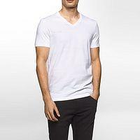 Calvin Klein/CK 卡文克莱 男士V领短袖T恤 403G210 WHITE 多尺码可选