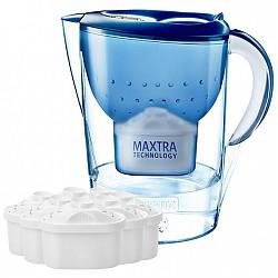 碧然德（BRITA）一壶七芯套装 金典系列Marella xl 3.5L（蓝色） 过滤净水器 家用滤水壶 净水壶