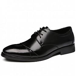 COSO男士英伦潮流低帮系带商务休闲皮鞋 C701 黑色 41码
