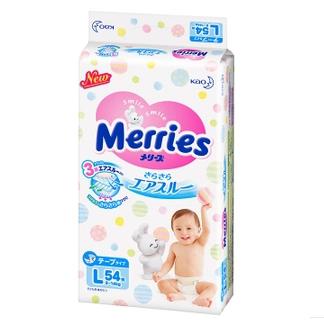 Kao 花王 Merries 婴儿纸尿裤 L54片 *2件