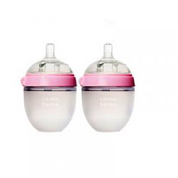 2个装 Comotomo 可么多么 婴幼儿 150TP硅胶奶瓶 粉色 150ml 美国直采