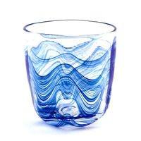 副岛硝子工业 肥前硝子/肥前Vidro 波纹青色玻璃杯