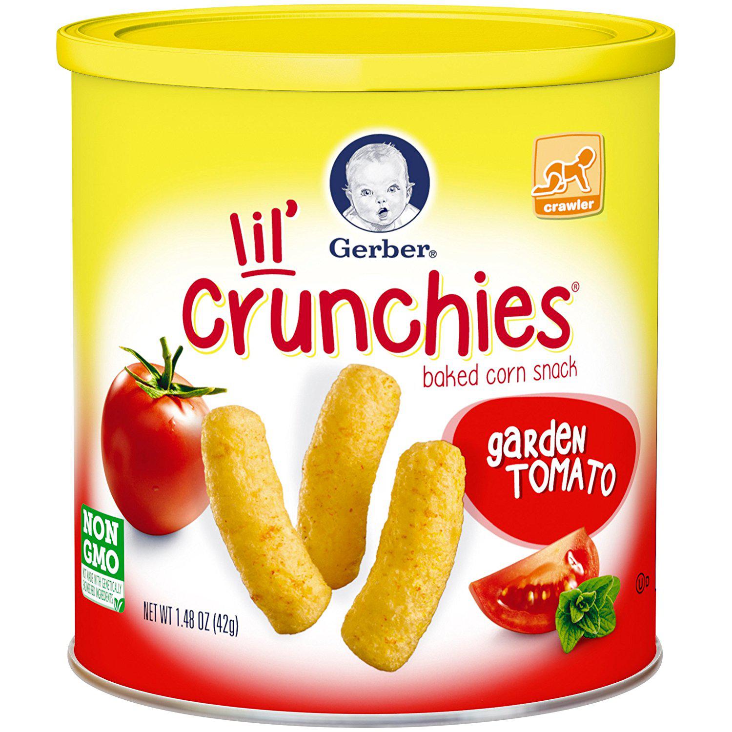 Gerber 嘉宝 Graduates Lil' Crunchies Garden Tomato 番茄泡芙条 42g*6罐