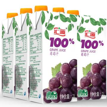 Huiyuan 汇源 青春版 100%葡萄汁 1L*5盒 *2件
