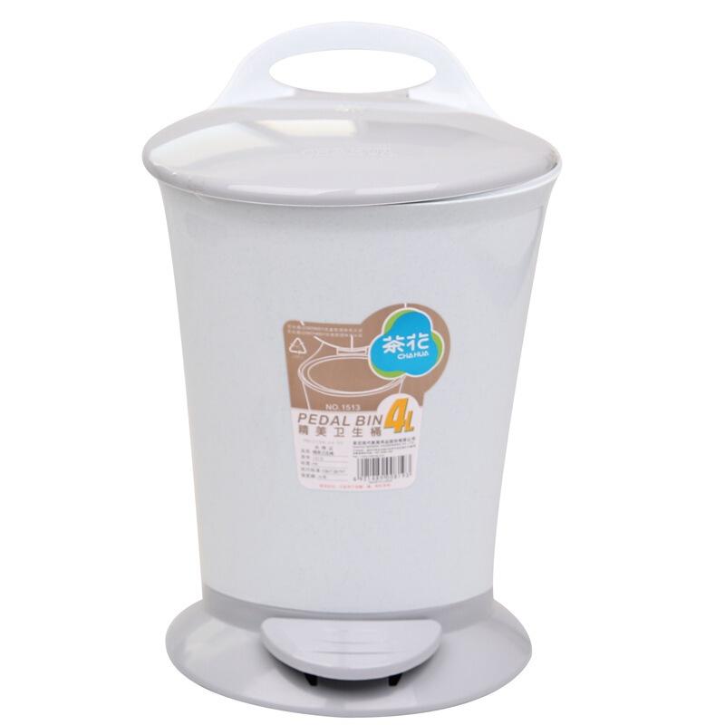 茶花 垃圾桶精美卫生桶 4L*2件